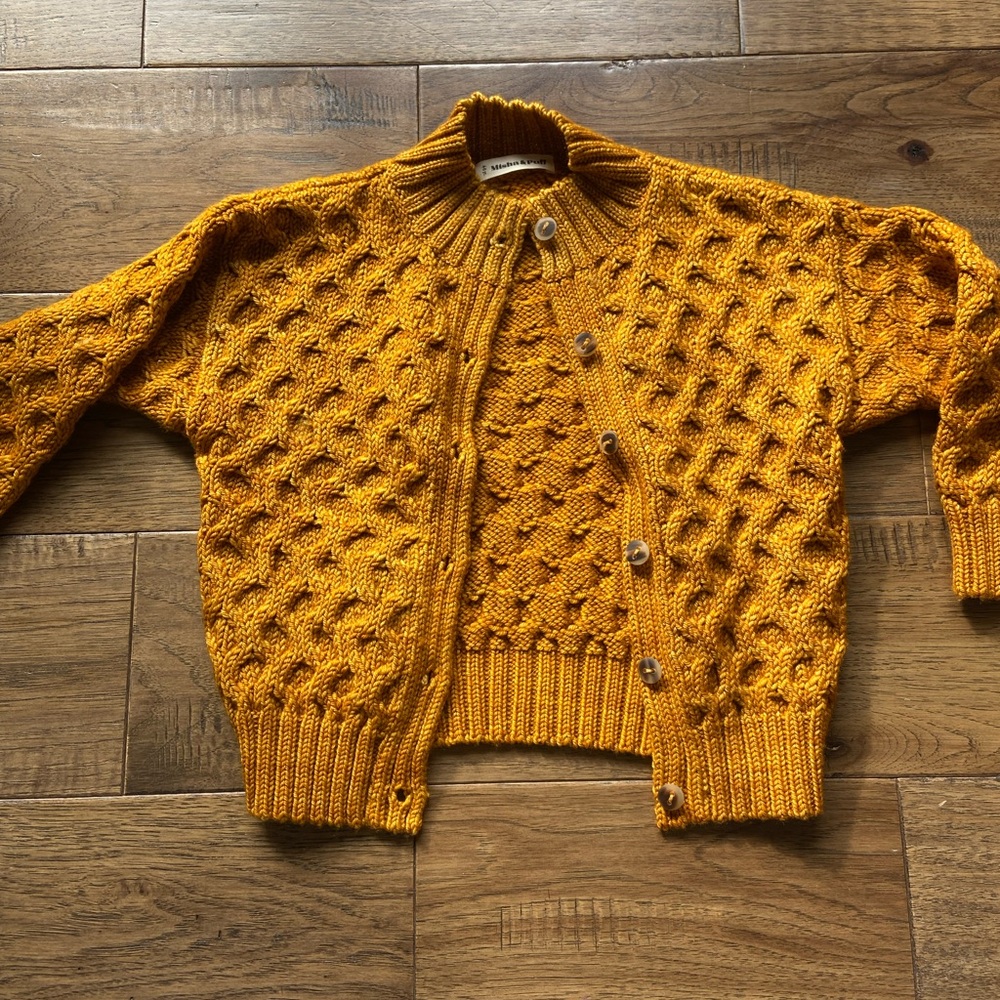 Misha And Puff Mustard Yellow Kids Sweater